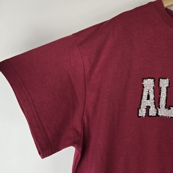 Fantastic Fawn Alabama Shirt Womens Large Sequins Gameday Football Oversized - Picture 11 of 11